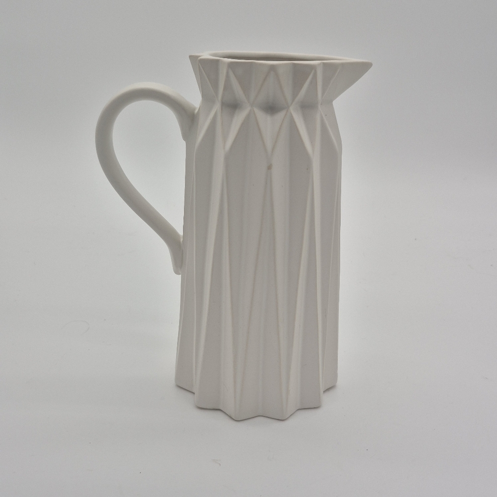 Sullivans Ceramic Origami Glossy White Decorative Ceramic Pitcher